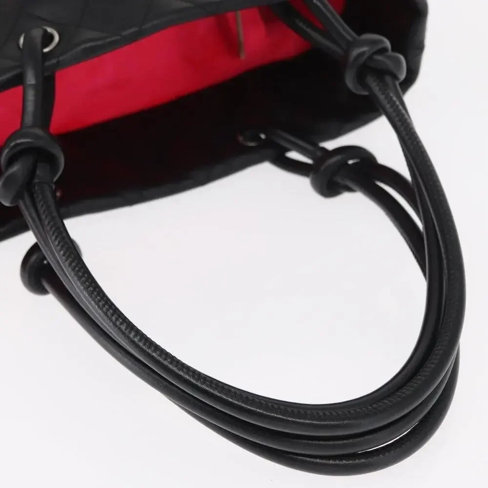 Chanel Leather Cambon Line Matelasse Tote Bag Black